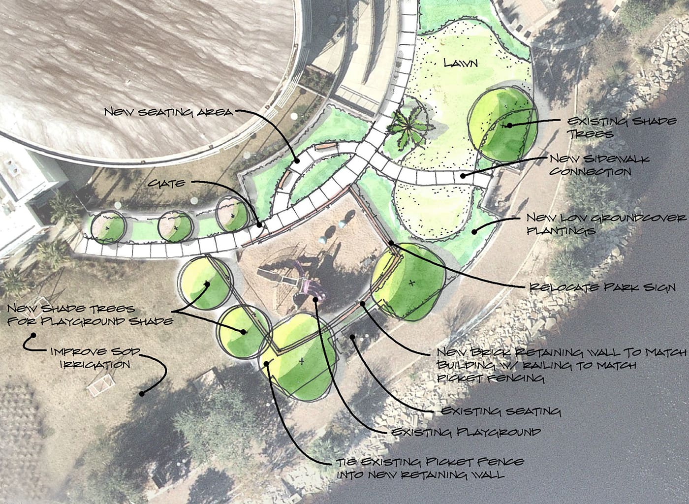 Wayne and Delores Barr Park Drawing