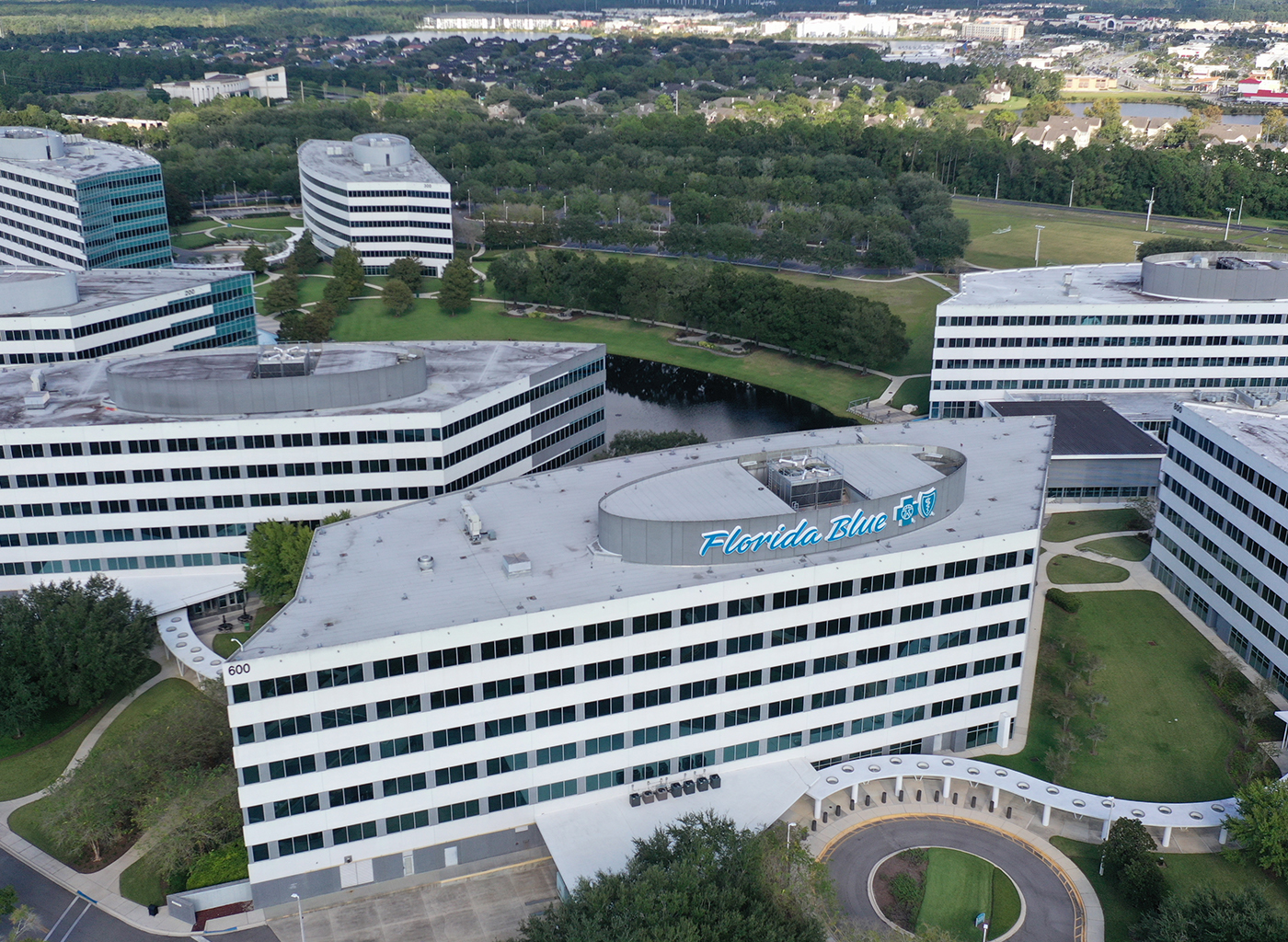 Florida Blue Aerial Top of Building