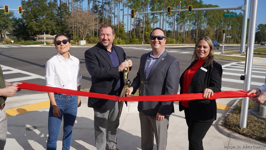 County officials conducted a ribbon cutting ceremony for the completion of the Longleaf Pine Parkway Widening project Dec. 19, 2024.