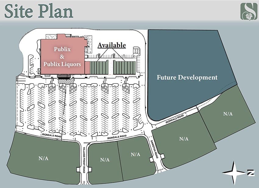 The site plan for the Marketplace at Nocatee grocery store and shopping center in Duval and St. Johns counties.