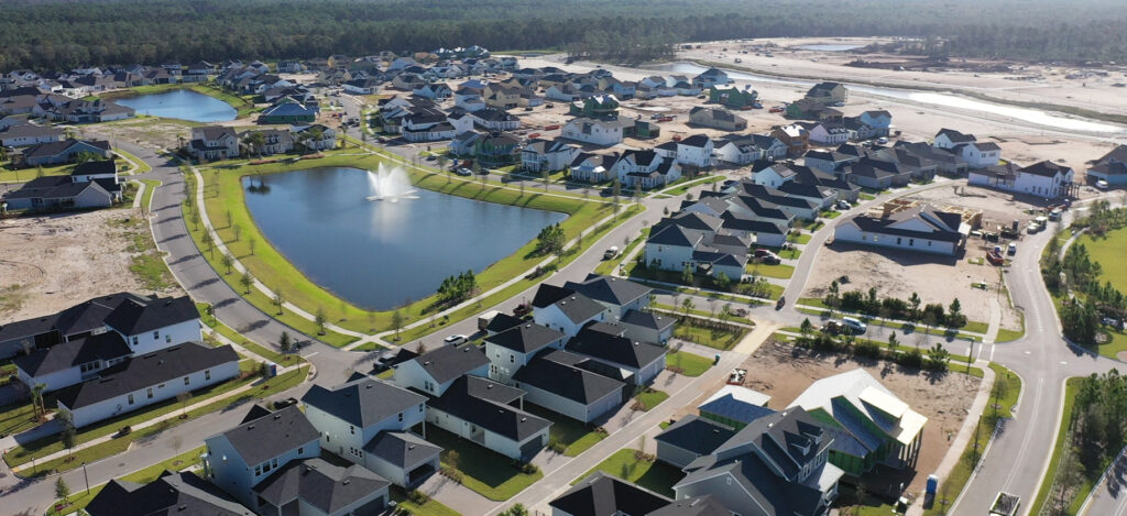 master planned community aerial image